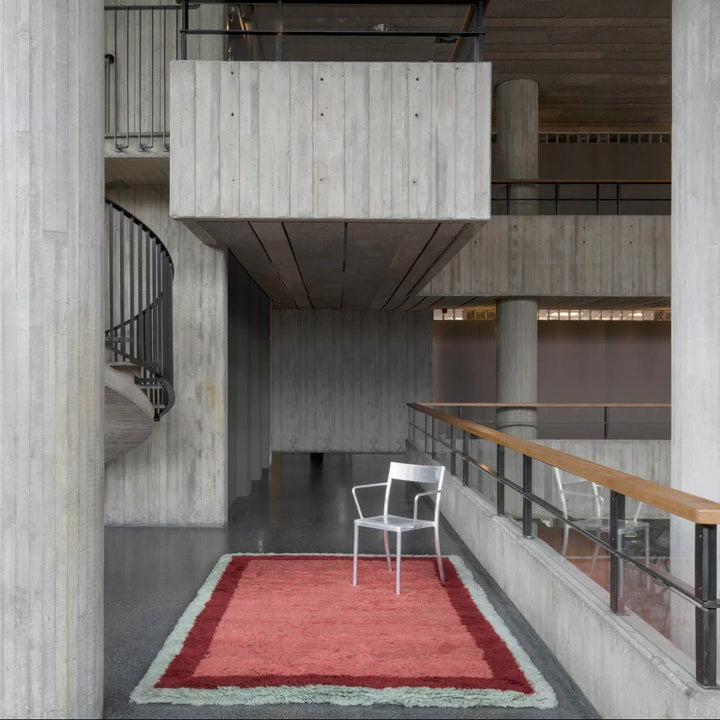 Shaggy Edge Wool Rug - Rose - ökenhem