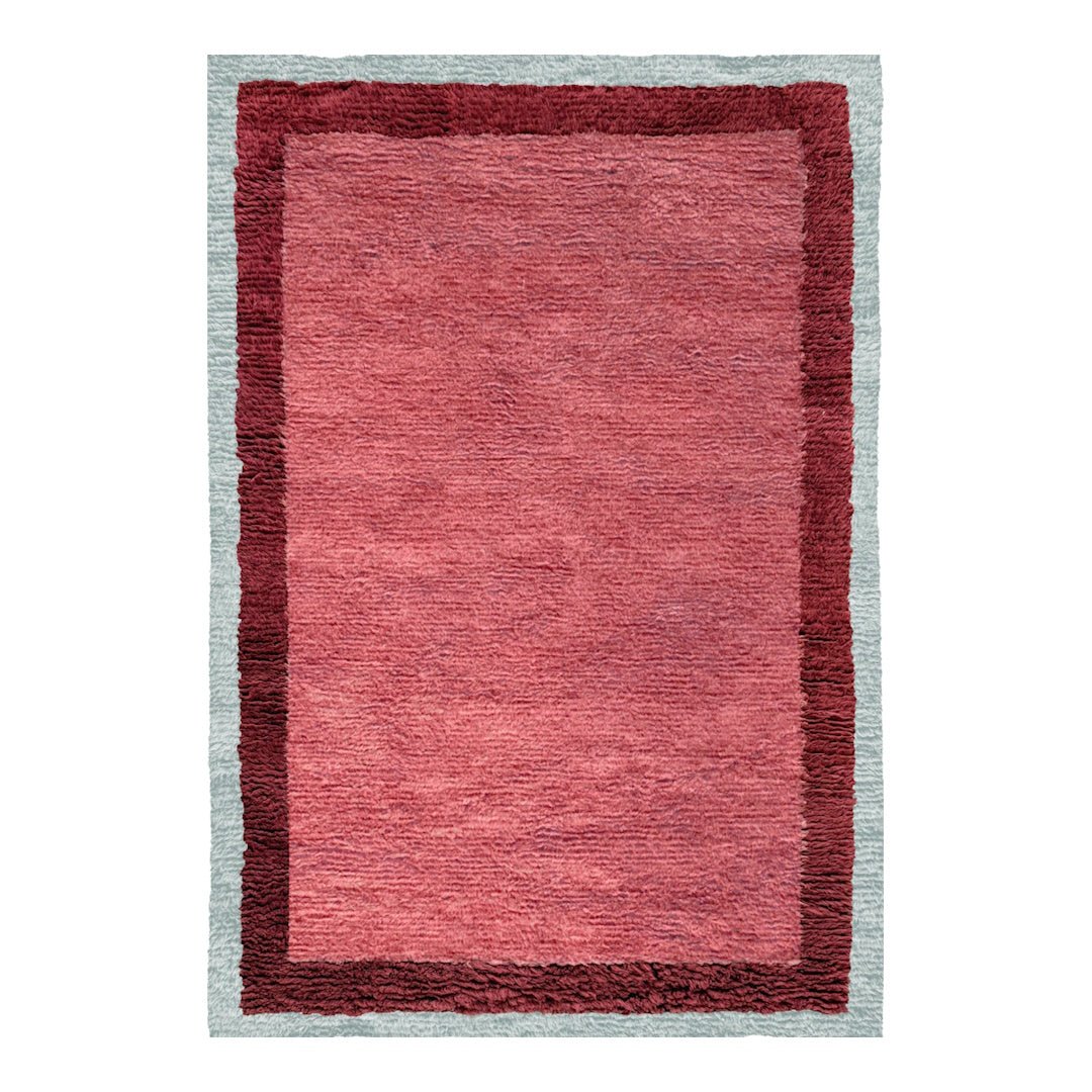 Shaggy Edge Wool Rug - Rose - ökenhem