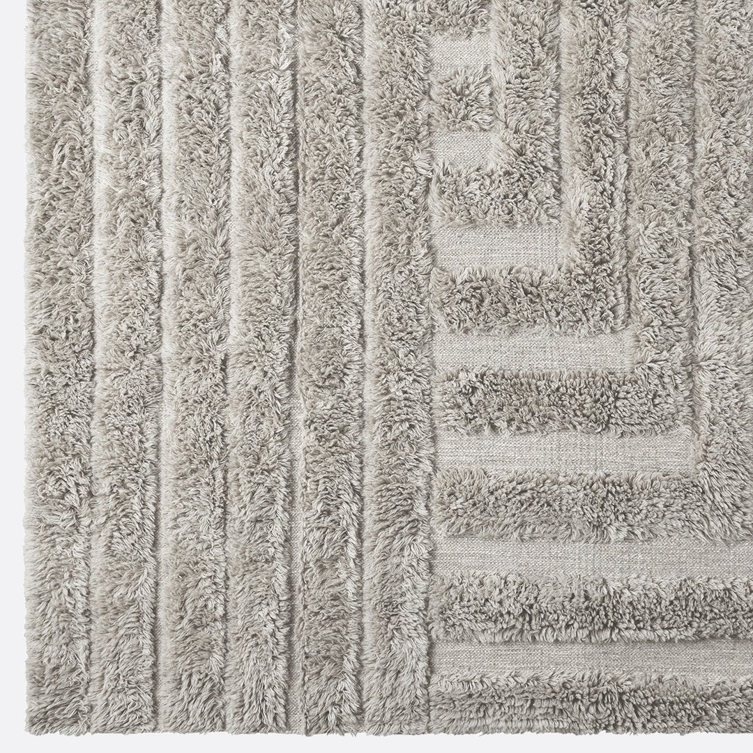 Shaggy Labyrinth Grey Rug - ökenhem