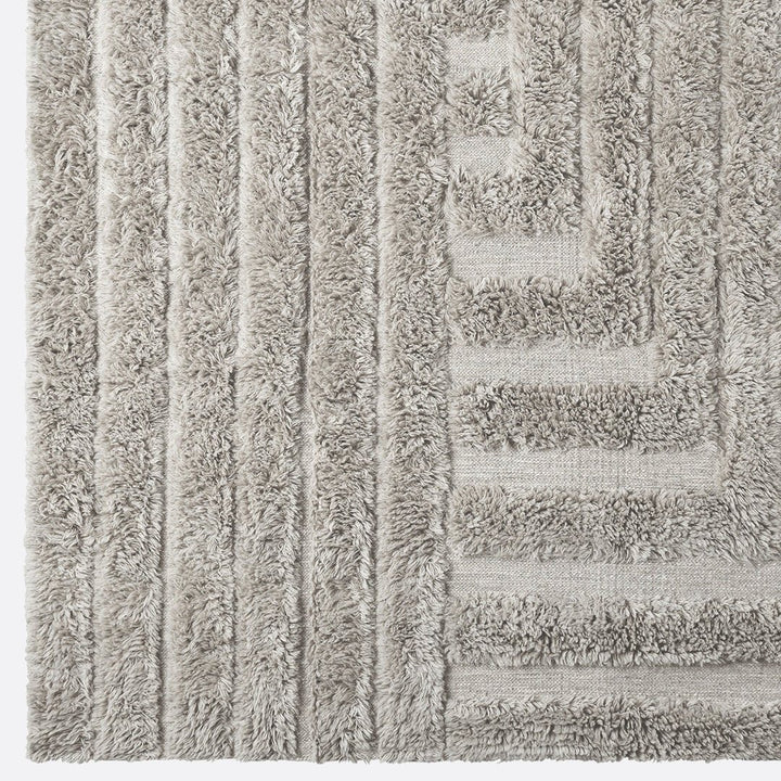 Shaggy Labyrinth Grey Rug - ökenhem
