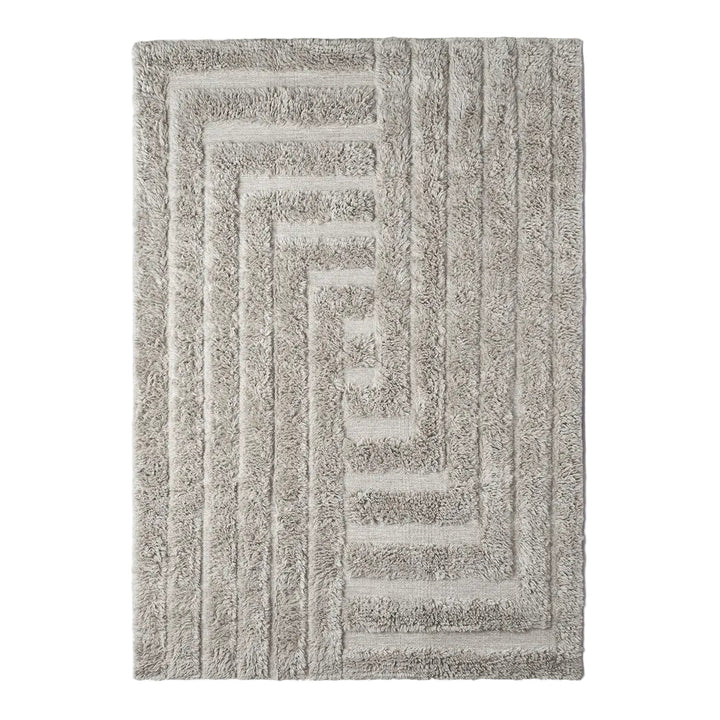 Shaggy Labyrinth Grey Rug - ökenhem