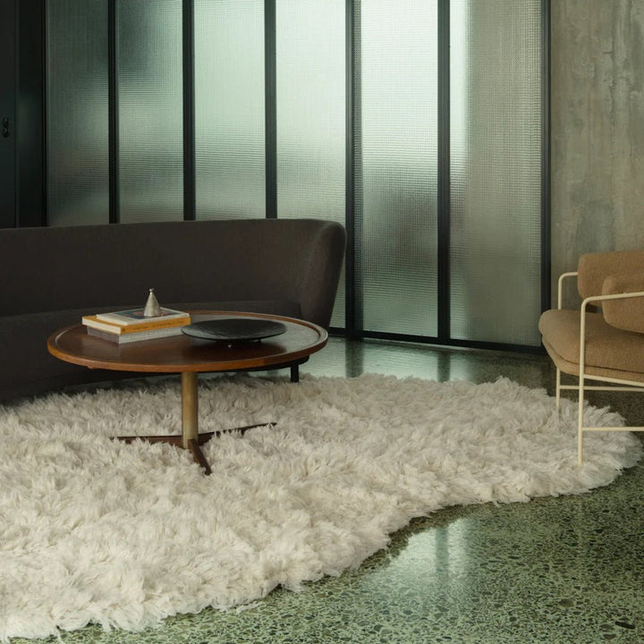Shaggy Residue Wool Rug - Bone White - ökenhem