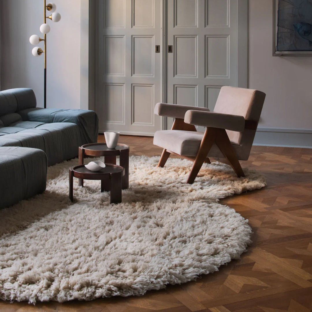 Shaggy Residue Wool Rug - Oatmeal - ökenhem