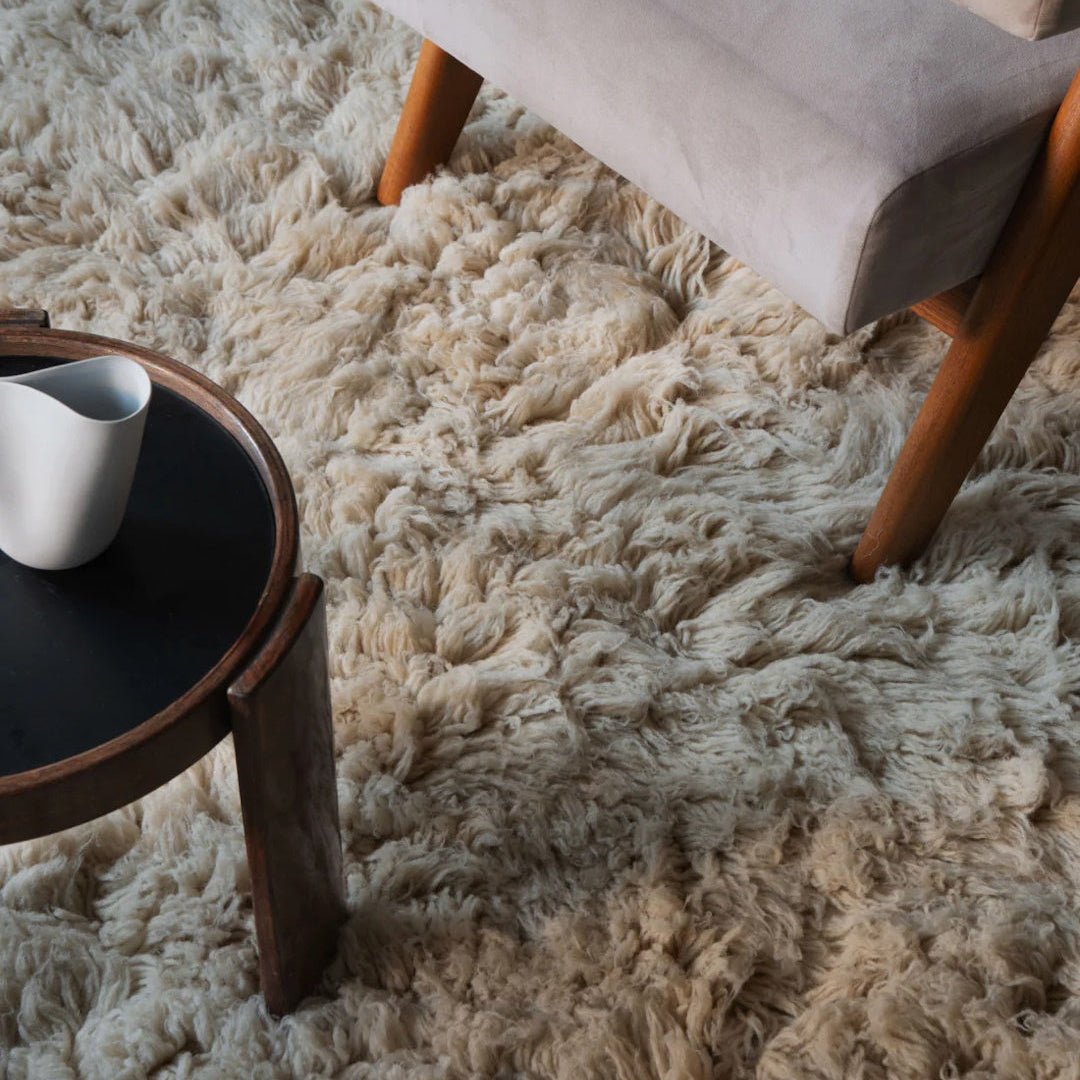 Shaggy Residue Wool Rug - Oatmeal - ökenhem