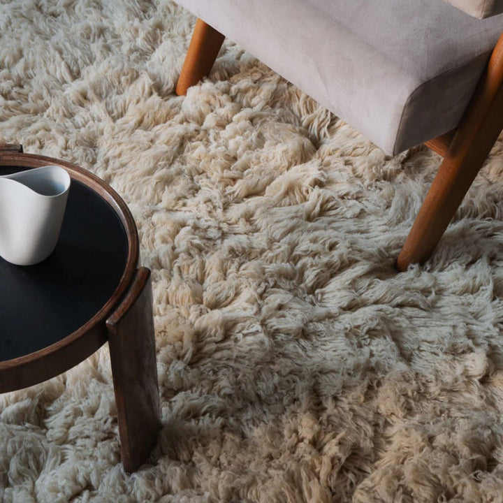 Shaggy Residue Wool Rug - Oatmeal - ökenhem