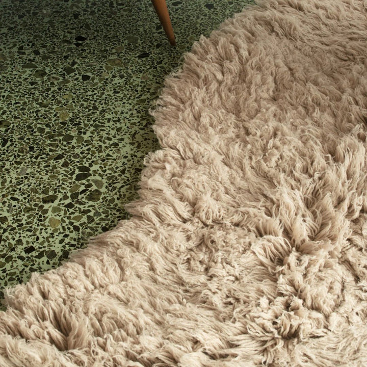 Shaggy Residue Wool Rug - Oatmeal - ökenhem