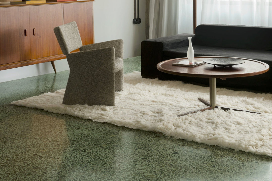Shaggy Wool Rug - Bone White - ökenhem