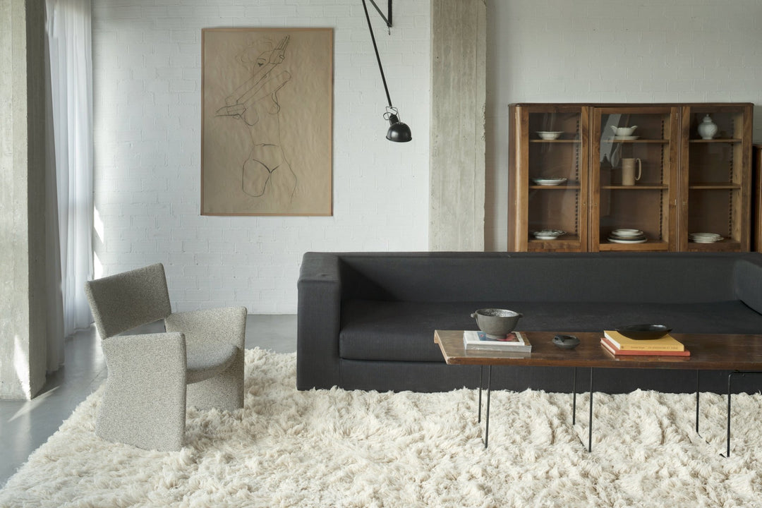 Shaggy Wool Rug - Bone White - ökenhem