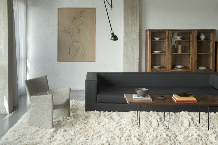 Shaggy Wool Rug - Bone White - ökenhem