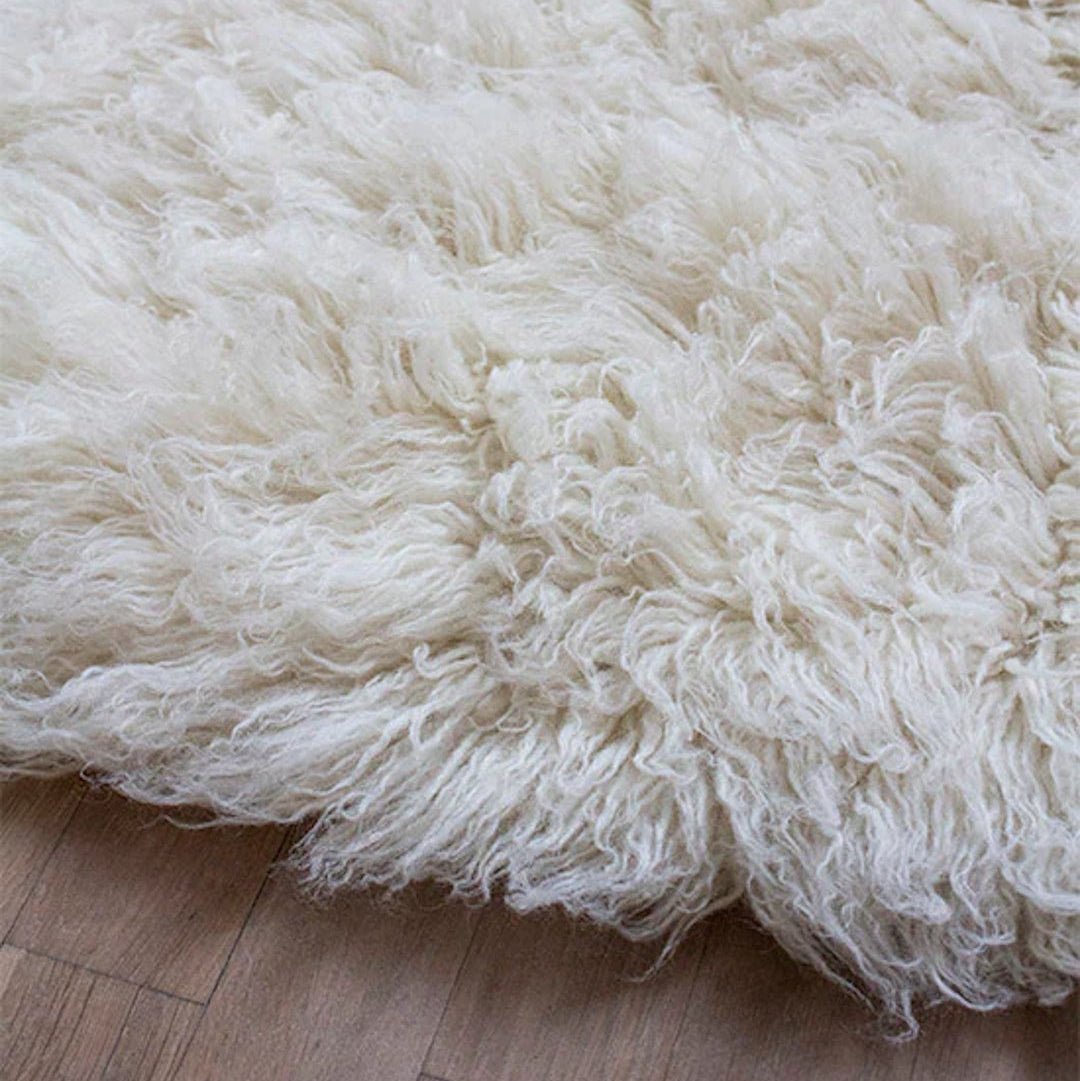 Shaggy Wool Rug - Bone White - ökenhem