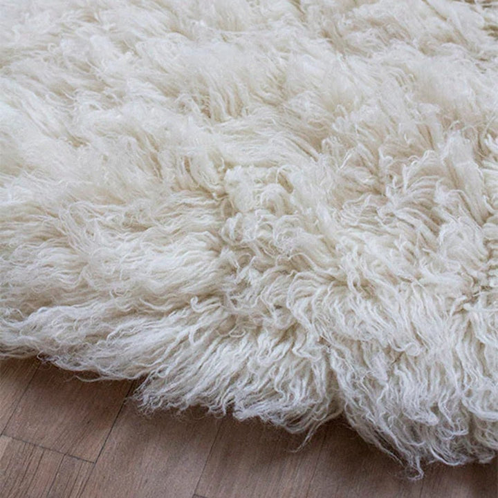 Shaggy Wool Rug - Bone White - ökenhem