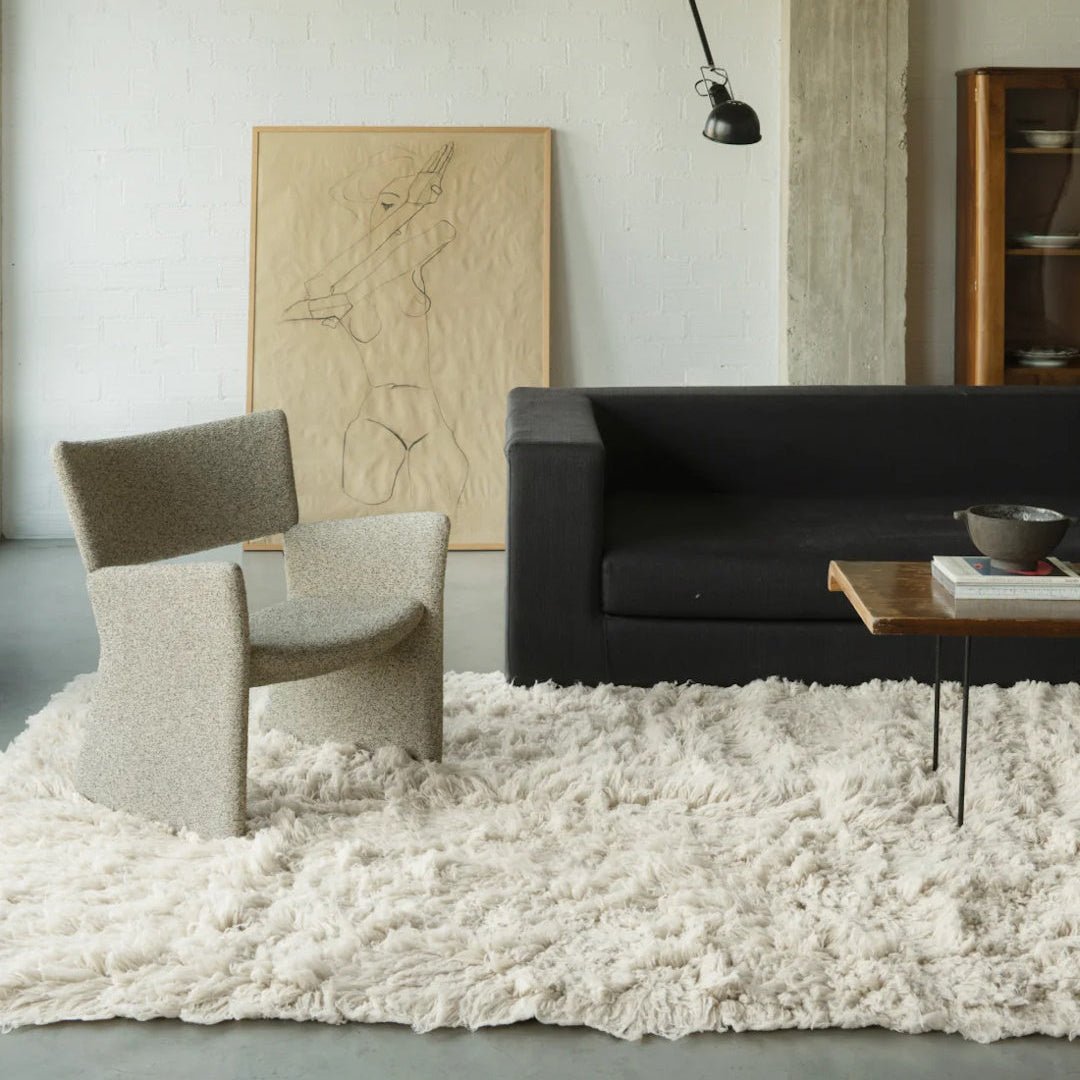 Shaggy Wool Rug - Bone White - ökenhem