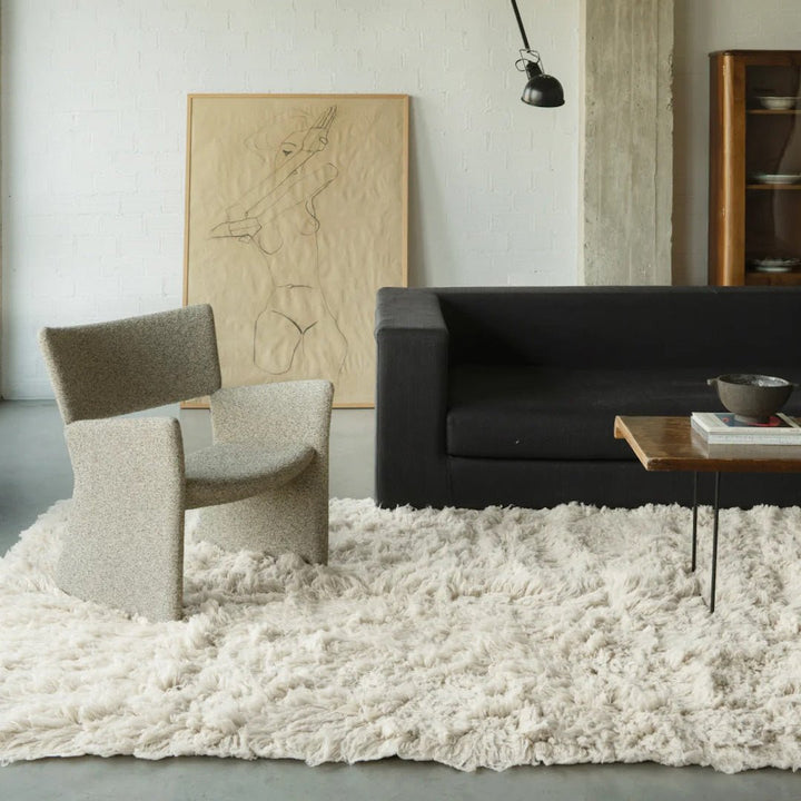 Shaggy Wool Rug - Bone White - ökenhem