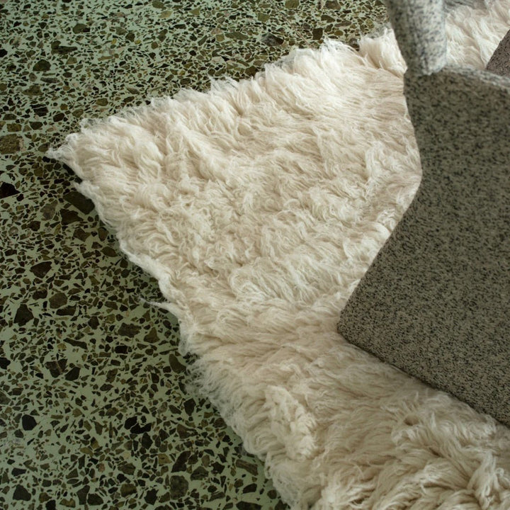 Shaggy Wool Rug - Bone White - ökenhem