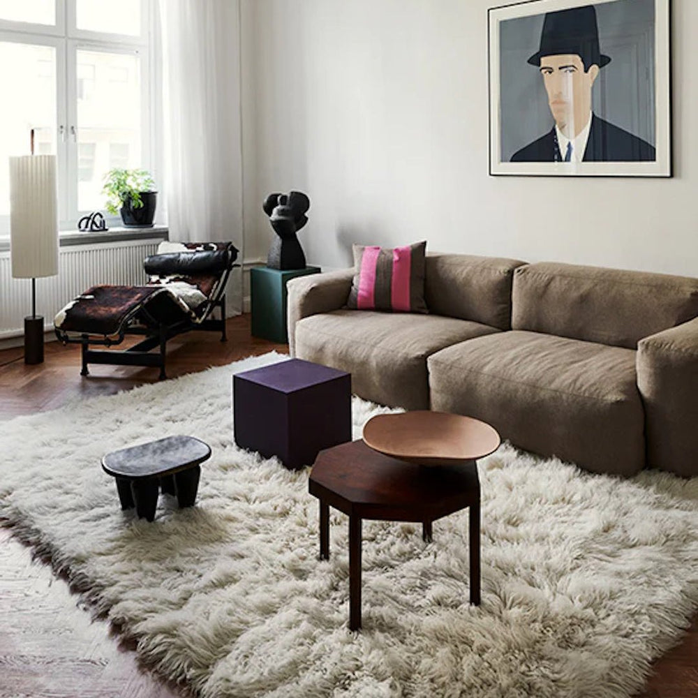 Shaggy Wool Rug - Bone White - ökenhem