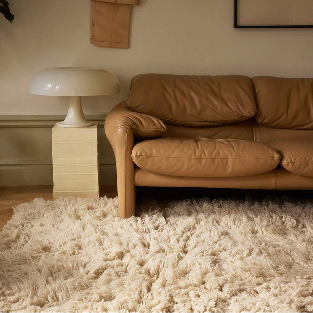 Shaggy Wool Rug - Oatmeal - ökenhem
