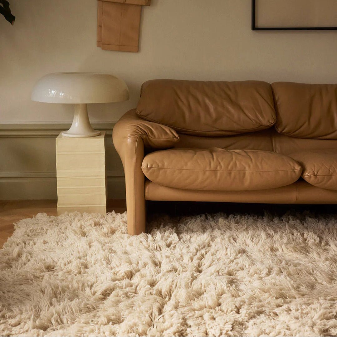 Shaggy Wool Rug - Oatmeal - ökenhem