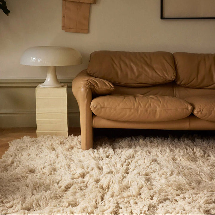 Shaggy Wool Rug - Oatmeal - ökenhem