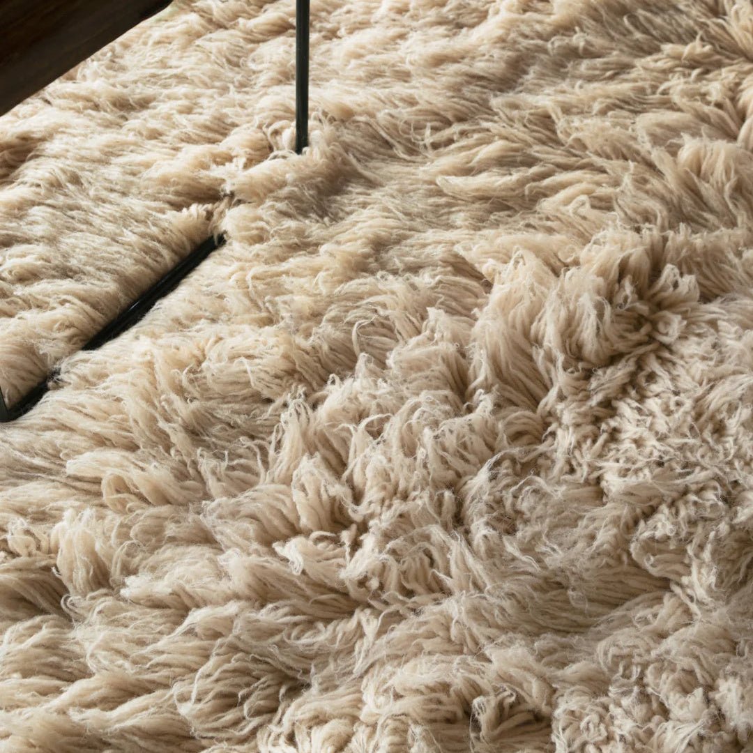 Shaggy Wool Rug - Oatmeal - ökenhem