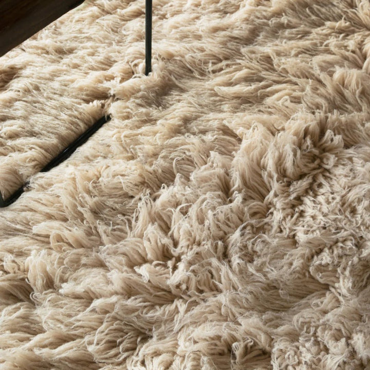 Shaggy Wool Rug - Oatmeal - ökenhem