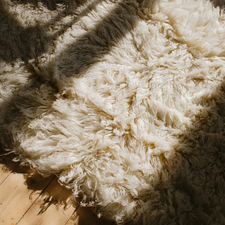 Shaggy Wool Rug - Oatmeal - ökenhem