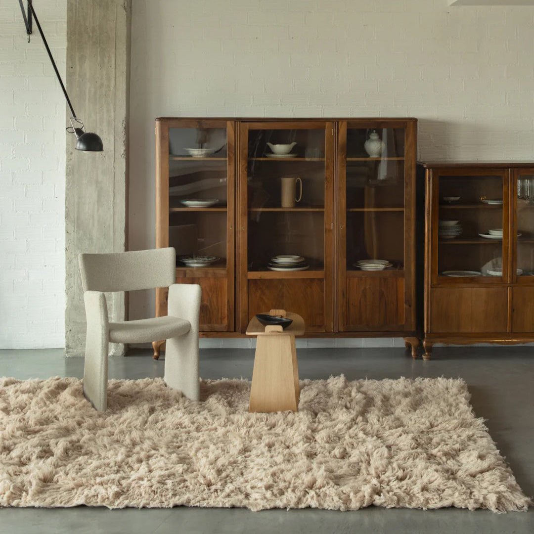 Shaggy Wool Rug - Oatmeal - ökenhem