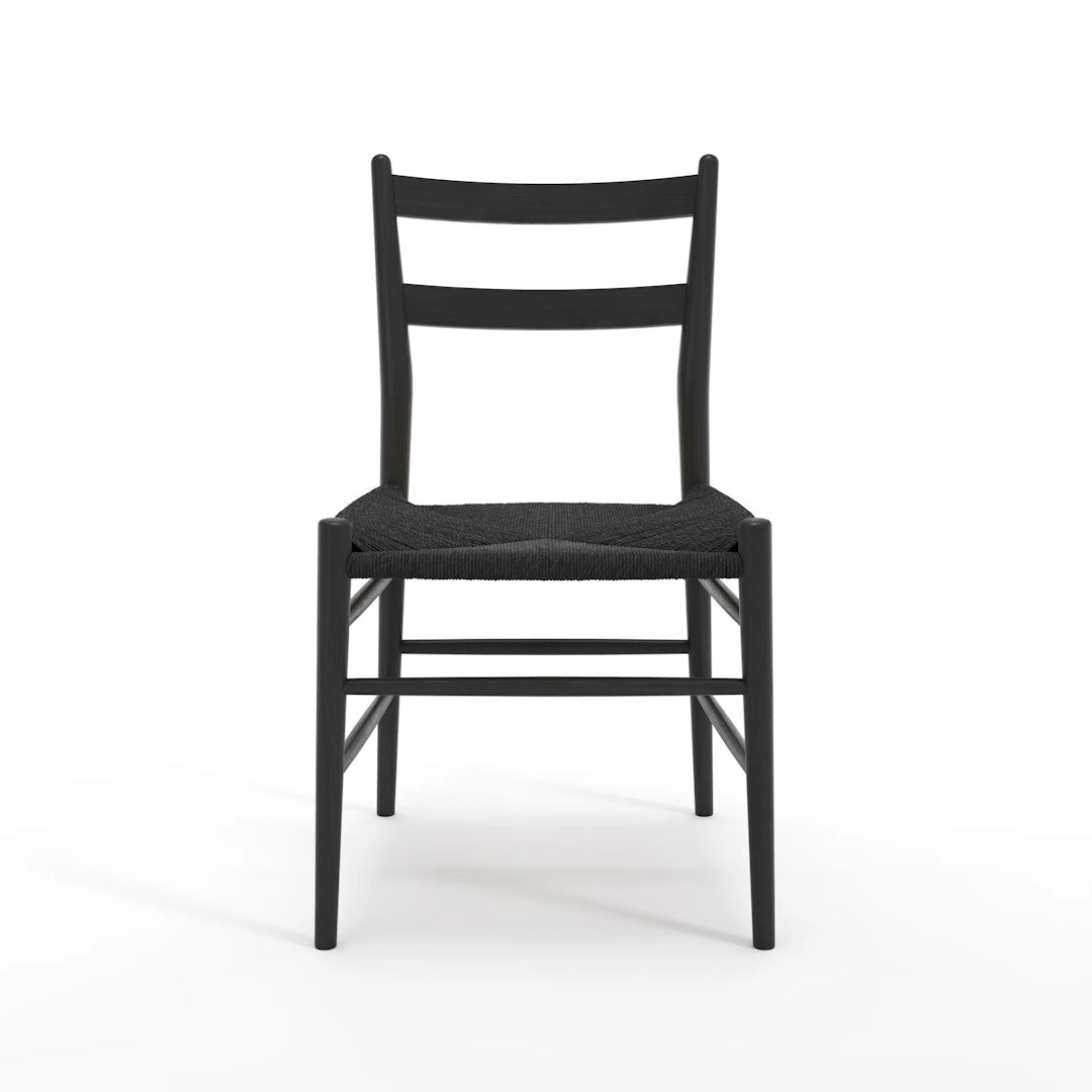 Sibast No 59 Dining chair in Oak Black, Black Papercord
