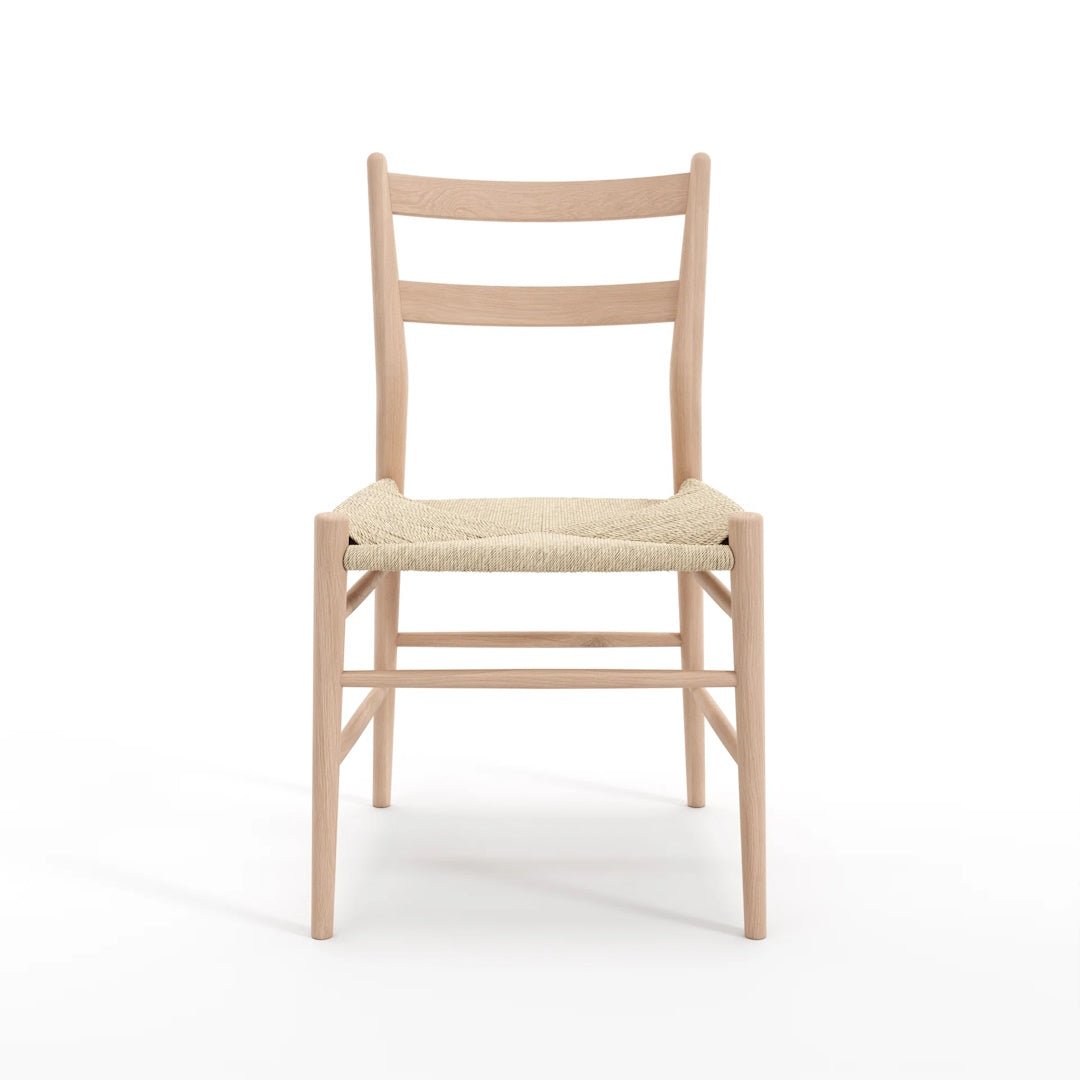 Sibast No 59 Dining chair in Oak White Oil, White Papercord