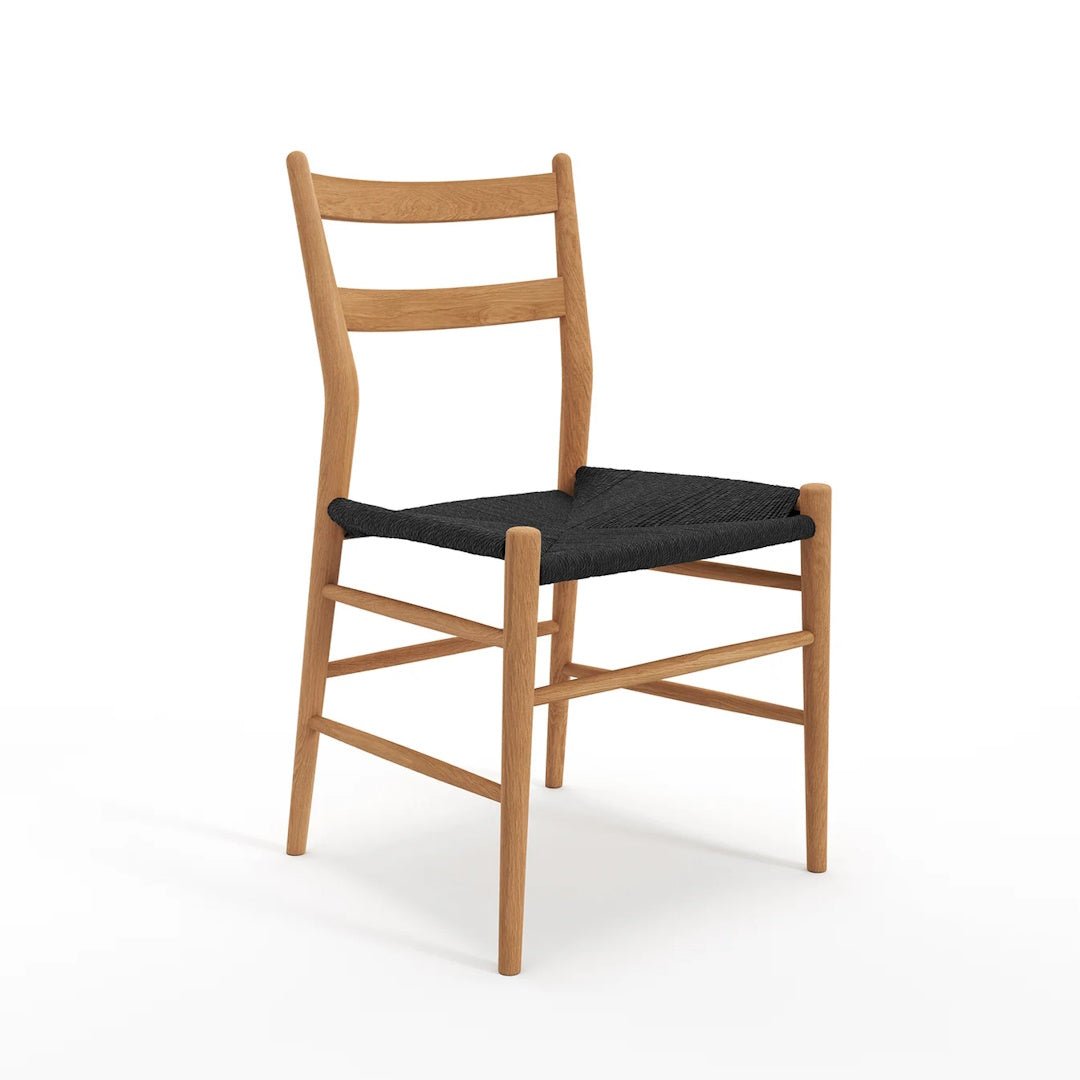 Sibast No 59 Dining chair in Oak Natural Oil, Black Papercord