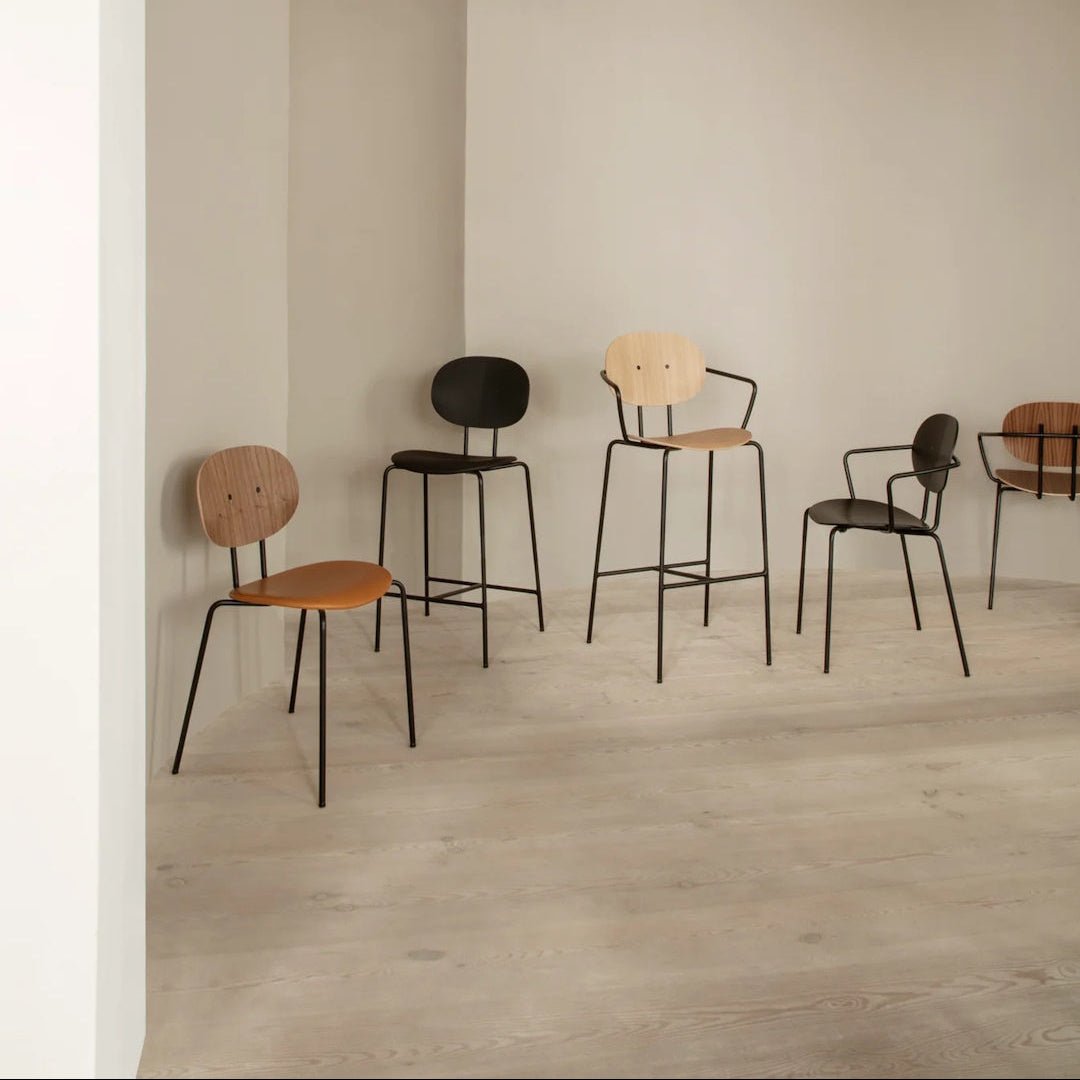 Sibast PIET HEIN Bar Chair, Wooden Seat, With Armrest - ökenhem