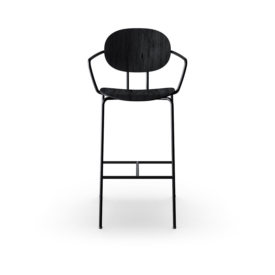 Sibast PIET HEIN Bar Chair, Wooden Seat, With Armrest - ökenhem