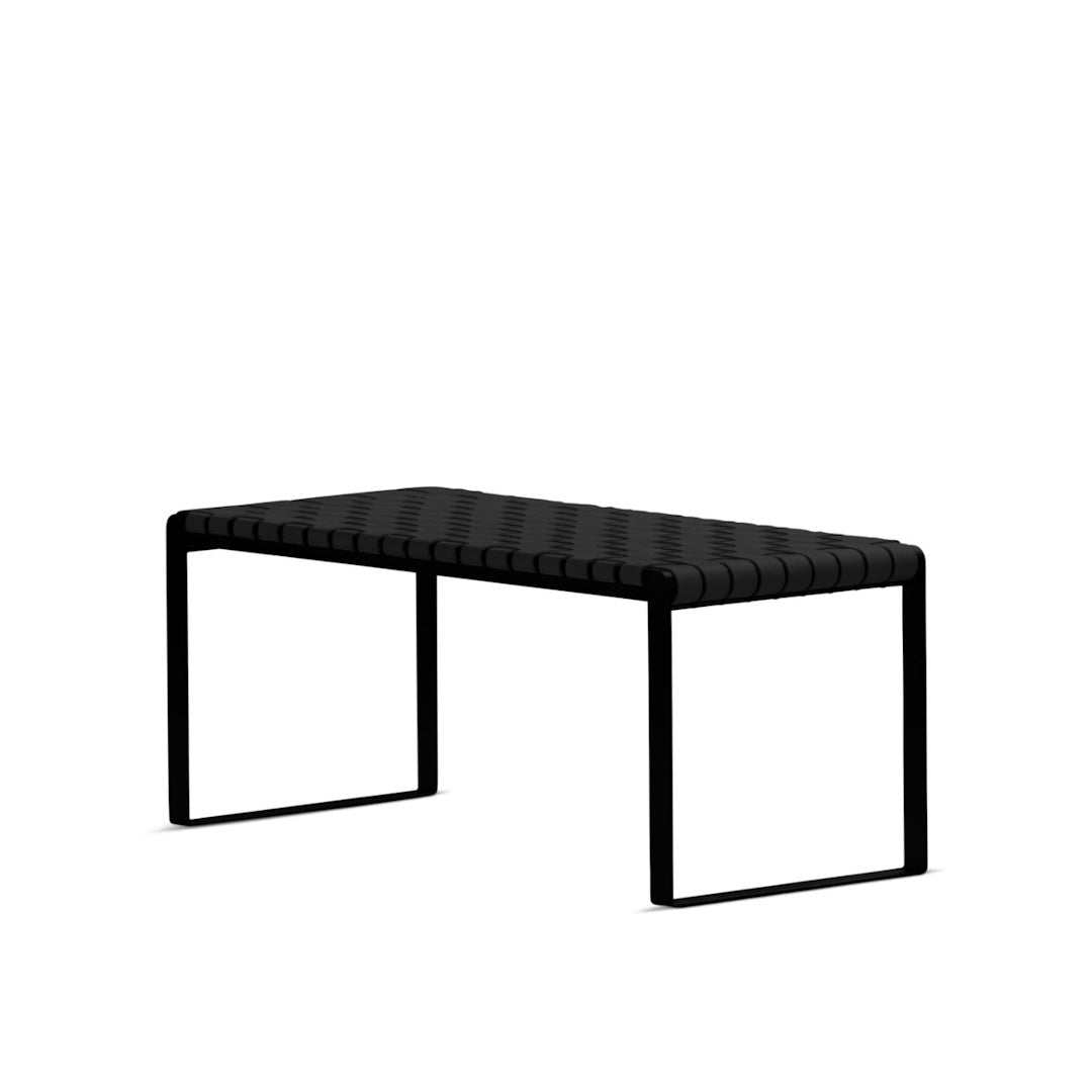 Sibast Plaited Bench Grain Leather, Black - ökenhem