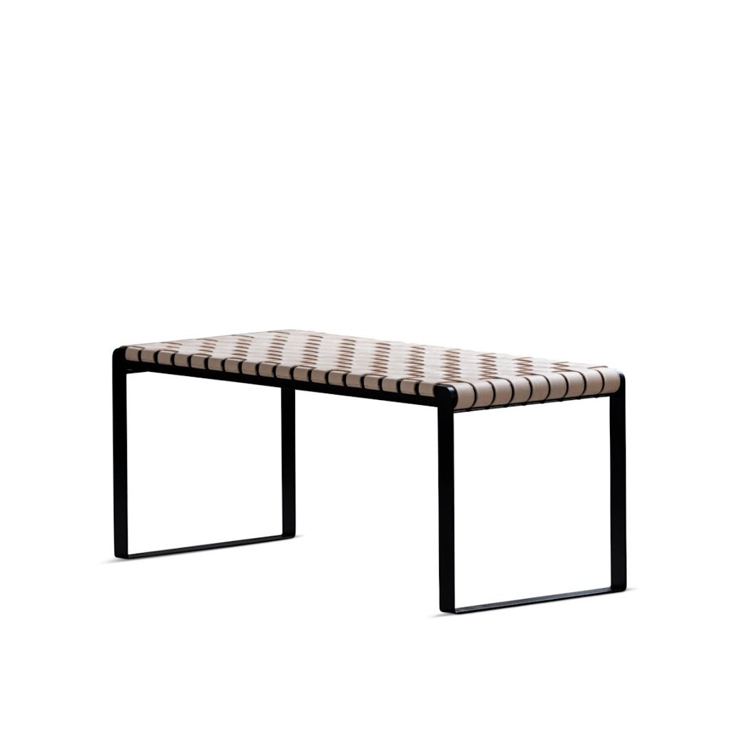 Sibast Plaited Bench Grain Leather, Nature - ökenhem