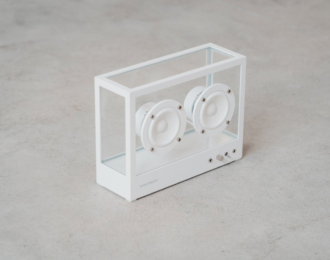 Small Transparent Speaker - White - ökenhem