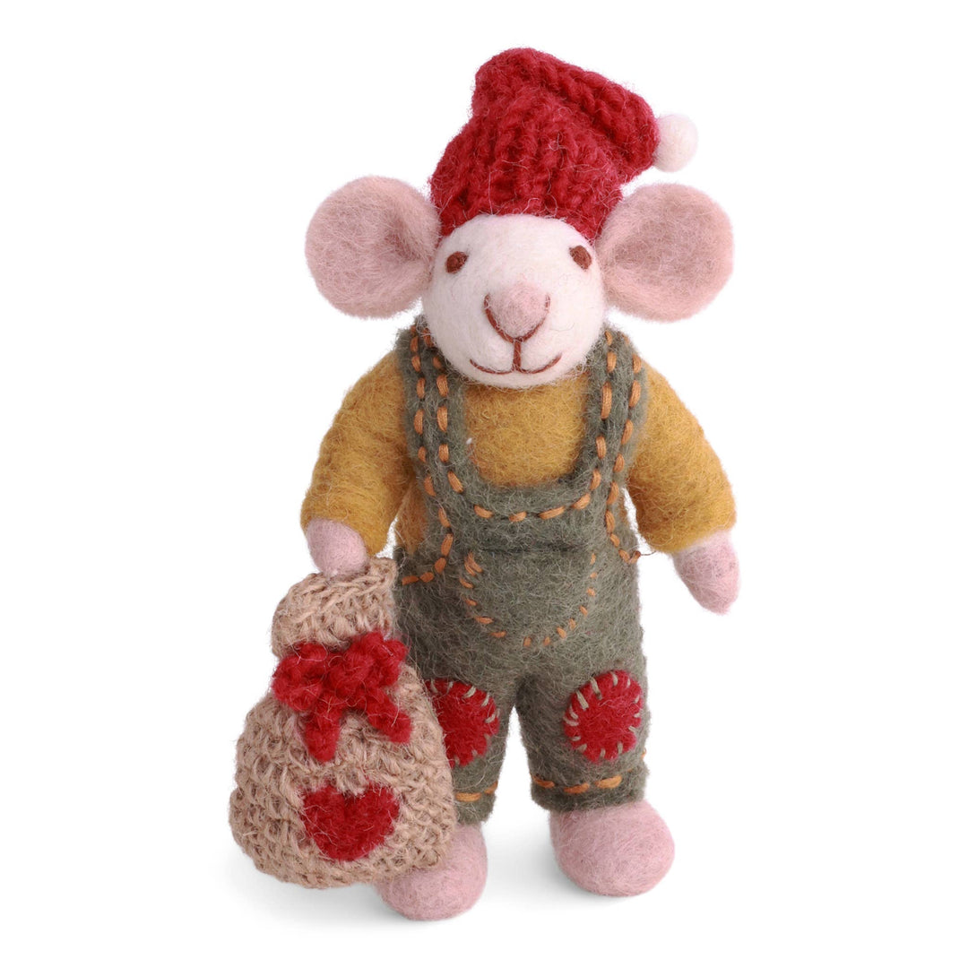 Small White Boy Mouse w/Gift Bag - ökenhem