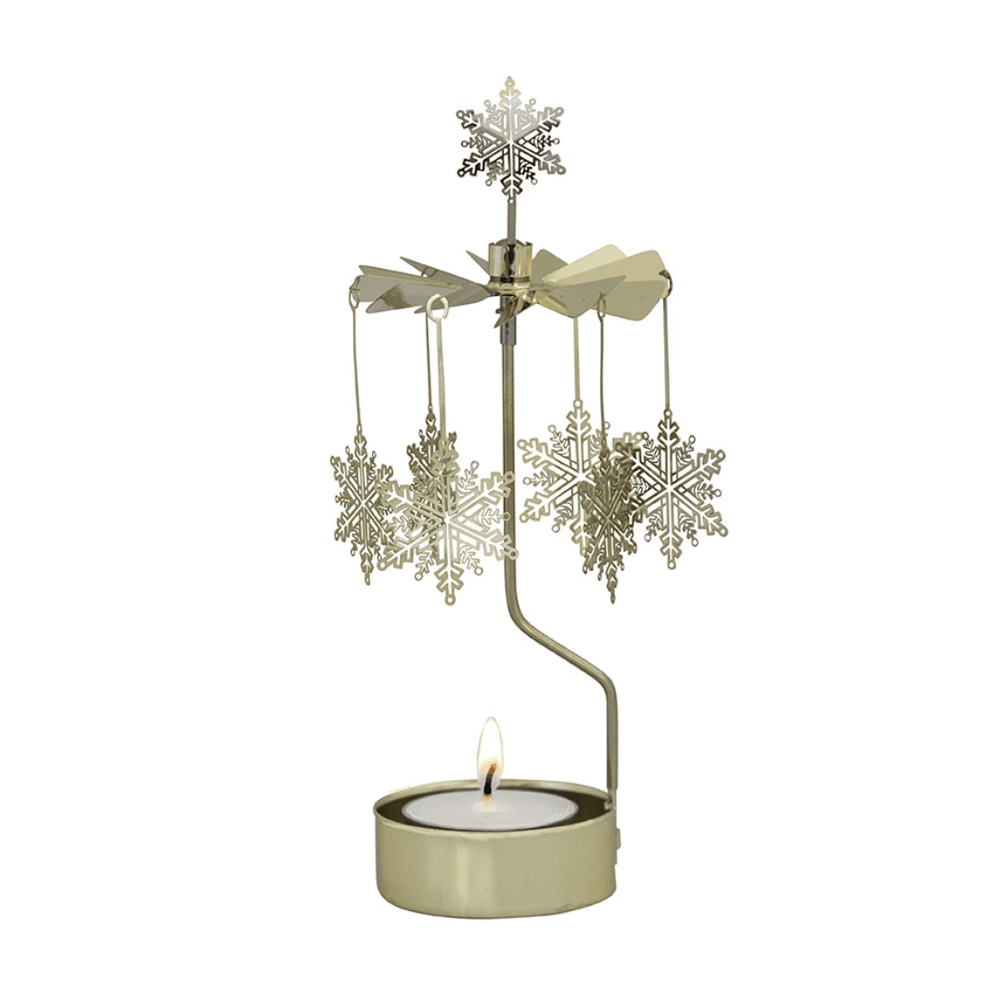 Snowflake Rotary Candle Holder - ökenhem