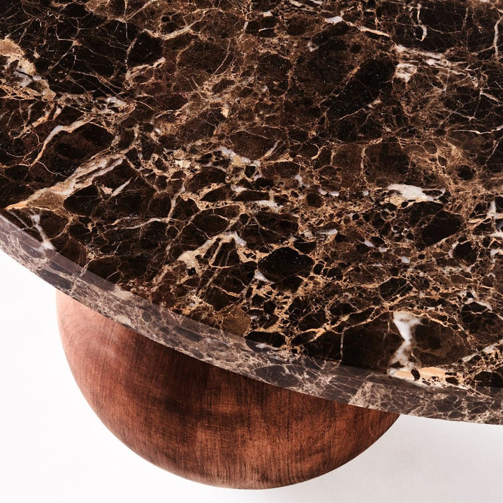 Sphere Round Sofa Table Emperador - ökenhem
