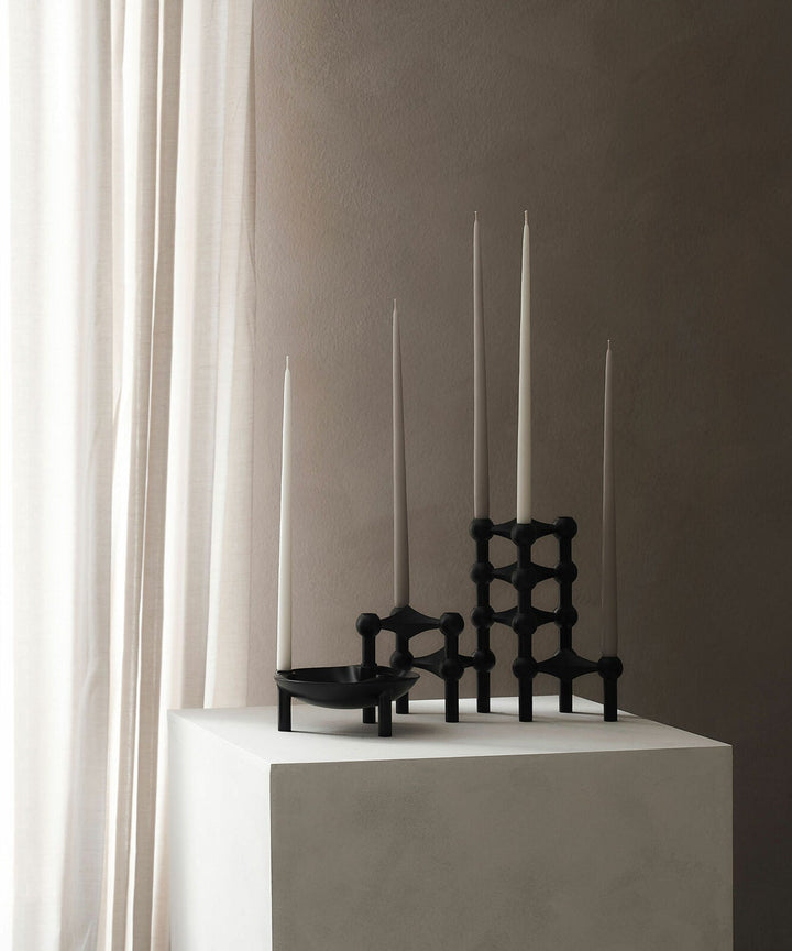 STOFF Nagel Candle Holder, Black - ökenhem