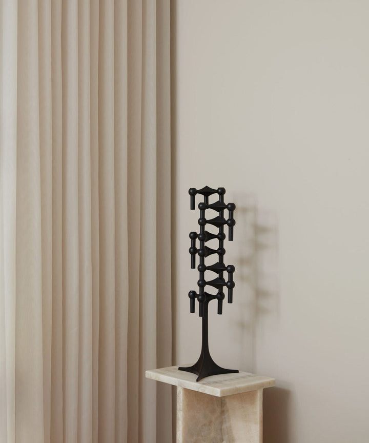 STOFF Nagel Candle Holder, Black - ökenhem