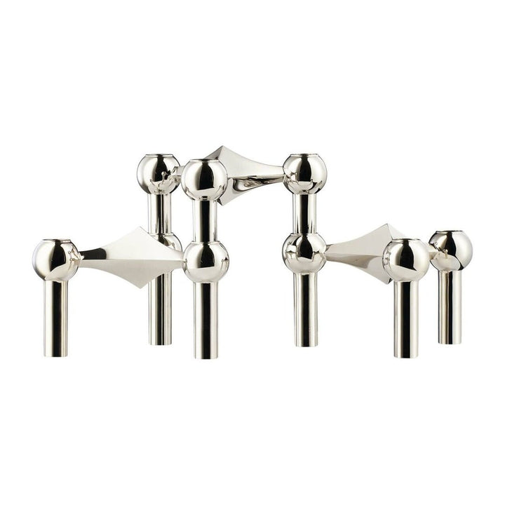 STOFF Nagel Candle Holder, Chrome, Set of 3 - ökenhem