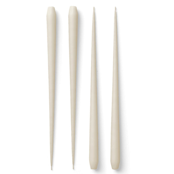 STOFF Nagel Large Taper Candles by Ester & Erik (box w/4 pcs) - Off White - ökenhem