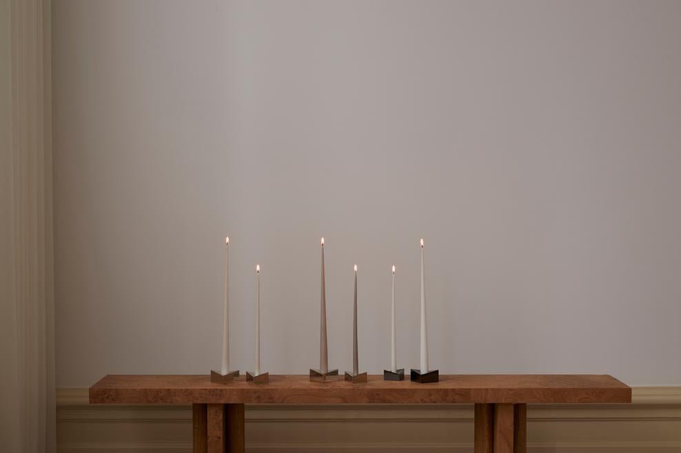 STOFF Nagel Large Taper Candles by Ester & Erik (box w/4 pcs) - Sand - ökenhem