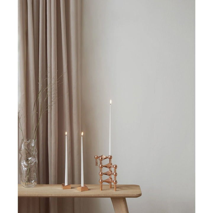 STOFF Nagel Reflect Candle Holder, Small, Rose Gold - ökenhem