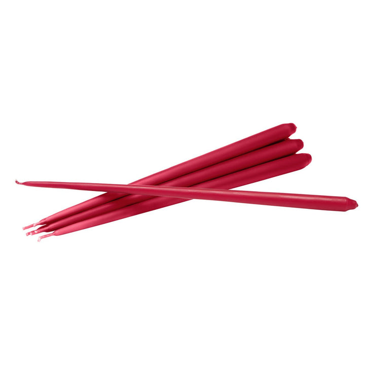 STOFF Nagel Taper Candle by Ester & Erik, Red, Set of 6 - ökenhem