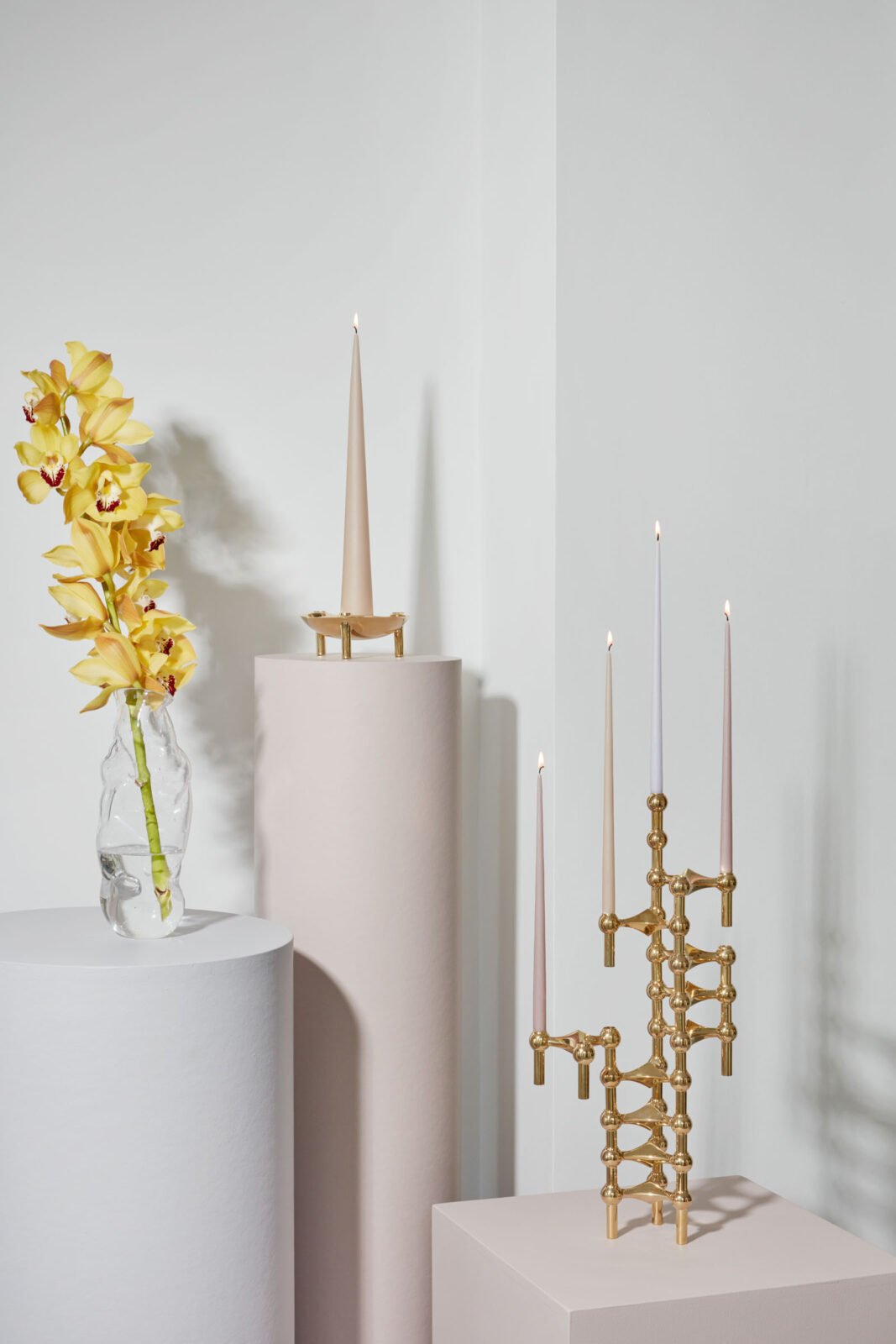 STOFF Nagel Taper Candle by Ester & Erik, Soft Rose, Set of 6 - ökenhem