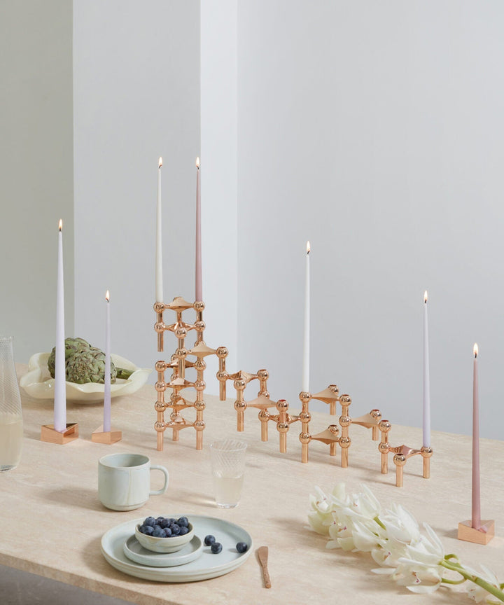 STOFF Nagel Taper Candle by Ester & Erik, Soft Rose, Set of 6 - ökenhem