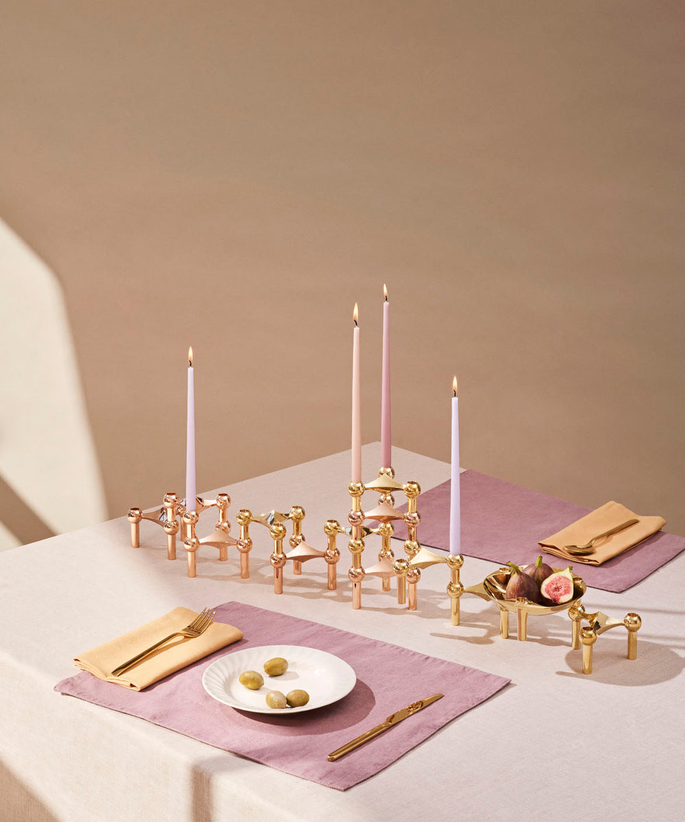 STOFF Nagel Taper Candle by Ester & Erik, Soft Rose, Set of 6 - ökenhem