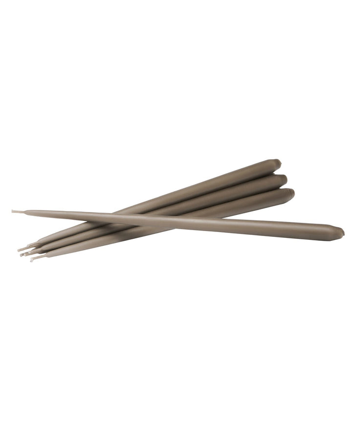 STOFF Nagel Taper Candle by Ester & Erik, Taupe, Set of 6 - ökenhem