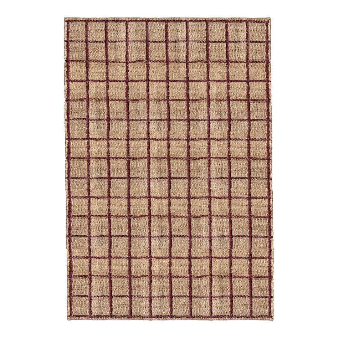 Strata Jute Rug - Burgundy - ökenhem