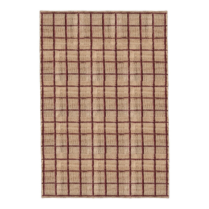 Strata Jute Rug - Burgundy - ökenhem